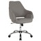 Flash Furniture 3.25&#x27; Gray, Silver, and Black Contemporary Office Upholstered Mid-Back Chair